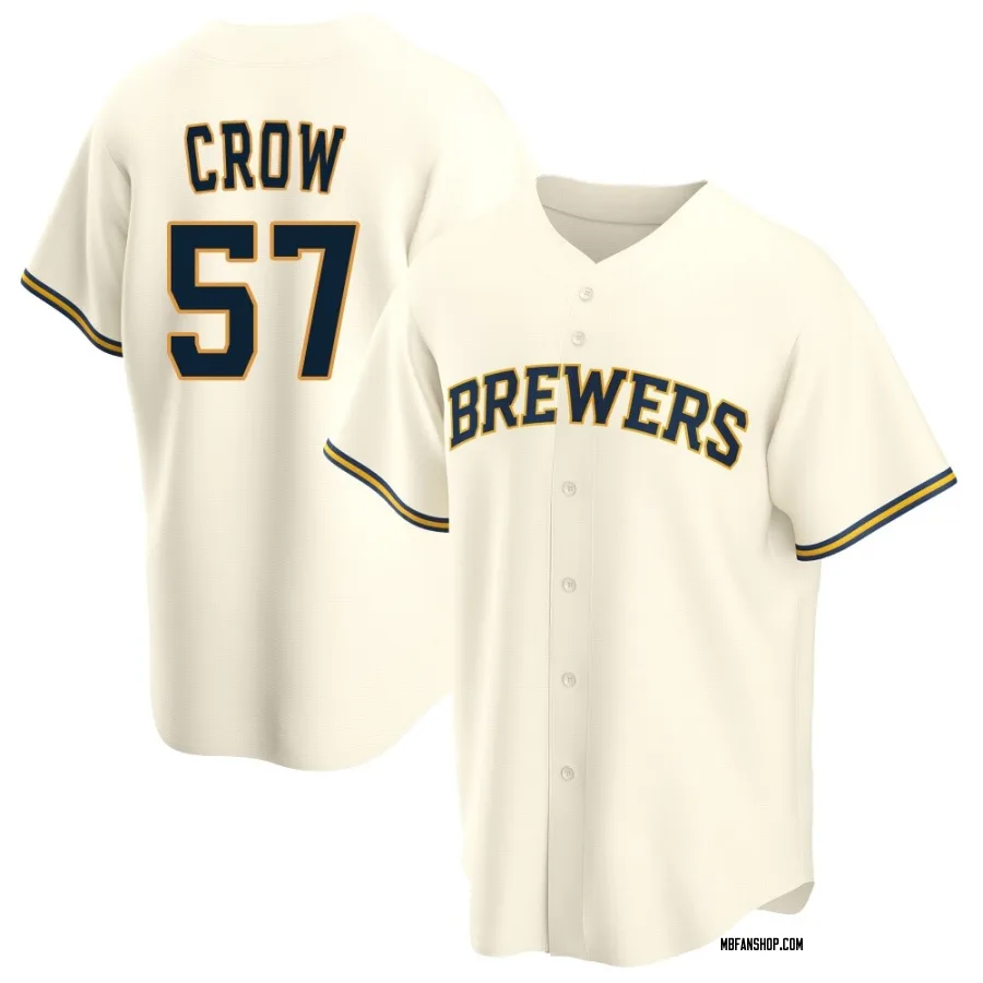 Replica Men's Coleman Crow Milwaukee Brewers Home Jersey - Cream