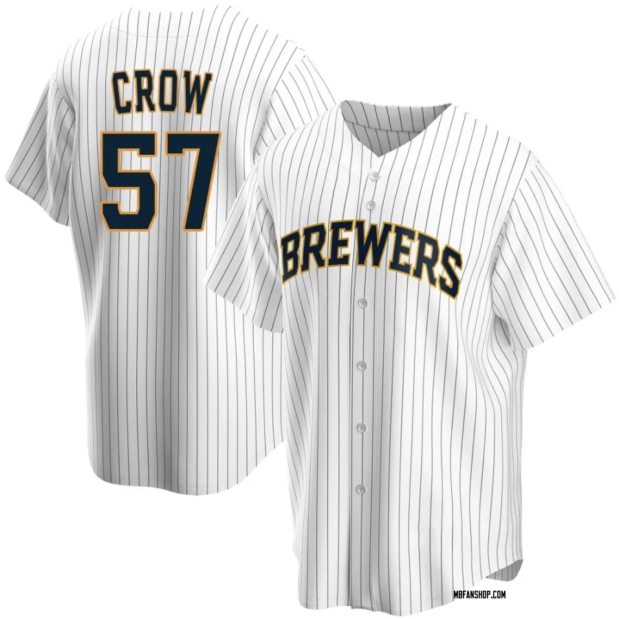 Replica Men's Coleman Crow Milwaukee Brewers Home Jersey - White