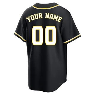 Replica Men's Custom Milwaukee Brewers Fashion Out Jersey - Black