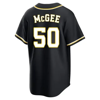 Replica Men's Easton McGee Milwaukee Brewers Fashion Out Jersey - Black
