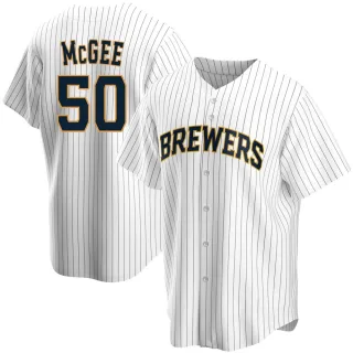 Replica Men's Easton McGee Milwaukee Brewers Home Jersey - White