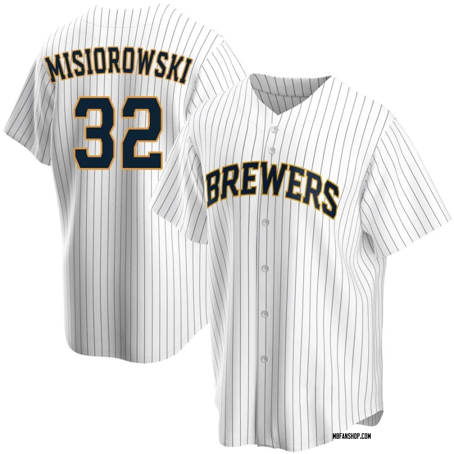 Replica Men's Jacob Misiorowski Milwaukee Brewers Home Jersey - White