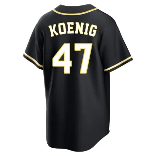 Replica Men's Jared Koenig Milwaukee Brewers Fashion Out Jersey - Black