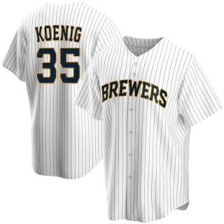 Replica Men's Jared Koenig Milwaukee Brewers Home Jersey - White