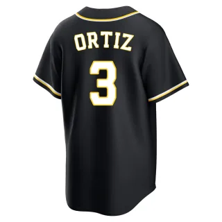 Replica Men's Joey Ortiz Milwaukee Brewers Fashion Out Jersey - Black