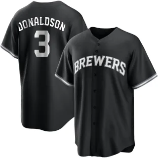 Replica Men's Josh Donaldson Milwaukee Brewers Jersey - Black/White