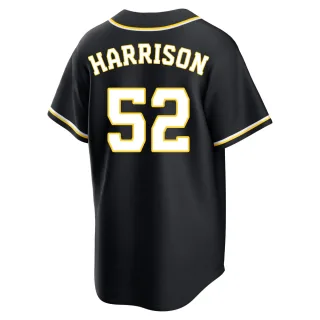 Replica Men's Kyle Harrison Milwaukee Brewers Fashion Out Jersey - Black