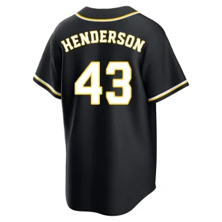 Replica Men's Logan Henderson Milwaukee Brewers Fashion Out Jersey - Black