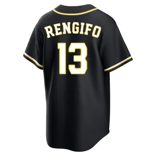 Replica Men's Luis Rengifo Milwaukee Brewers Fashion Out Jersey - Black