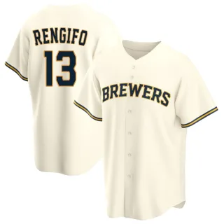 Replica Men's Luis Rengifo Milwaukee Brewers Home Jersey - Cream