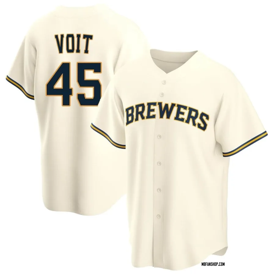 Replica Men's Luke Voit Milwaukee Brewers Home Jersey - Cream