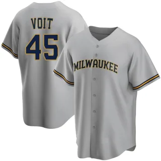 Replica Men's Luke Voit Milwaukee Brewers Road Jersey - Gray