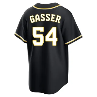 Replica Men's Robert Gasser Milwaukee Brewers Fashion Out Jersey - Black
