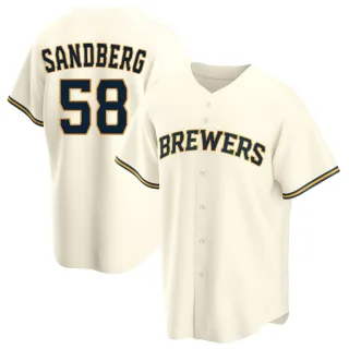 Replica Men's Ryan Sandberg Milwaukee Brewers Home Jersey - Cream