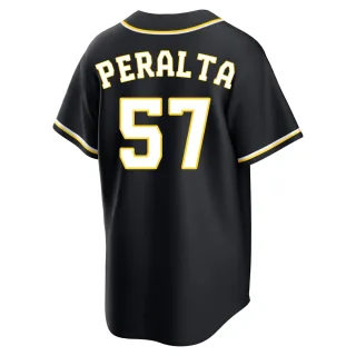 Replica Men's Sammy Peralta Milwaukee Brewers Fashion Out Jersey - Black
