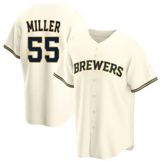 Replica Men's Shelby Miller Milwaukee Brewers Home Jersey - Cream