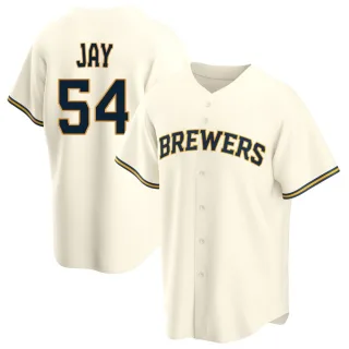 Replica Men's Tyler Jay Milwaukee Brewers Home Jersey - Cream
