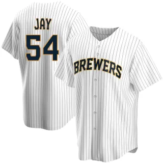 Replica Men's Tyler Jay Milwaukee Brewers Home Jersey - White