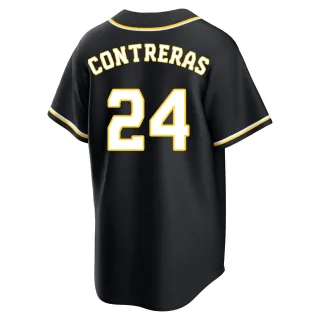 Replica Men's William Contreras Milwaukee Brewers Fashion Out Jersey - Black