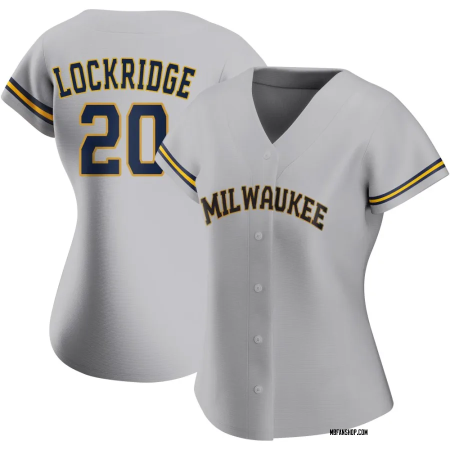 Replica Women's Brandon Lockridge Milwaukee Brewers Road Jersey - Gray