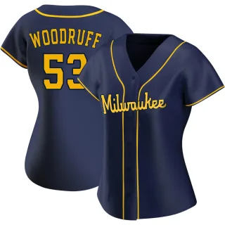 Replica Women's Brandon Woodruff Milwaukee Brewers Alternate Jersey - Navy