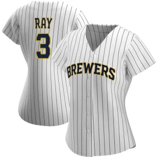 Replica Women's Corey Ray Milwaukee Brewers Alternate Jersey - White/Navy