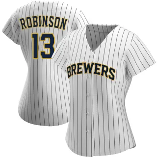 Replica Women's Glenn Robinson Milwaukee Brewers Alternate Jersey - White/Navy