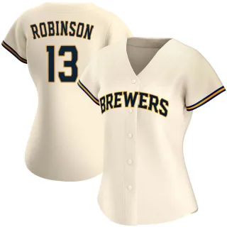 Replica Women's Glenn Robinson Milwaukee Brewers Home Jersey - Cream