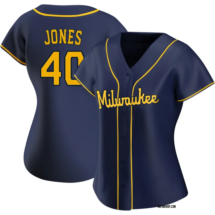Replica Women's Greg Jones Milwaukee Brewers Alternate Jersey - Navy