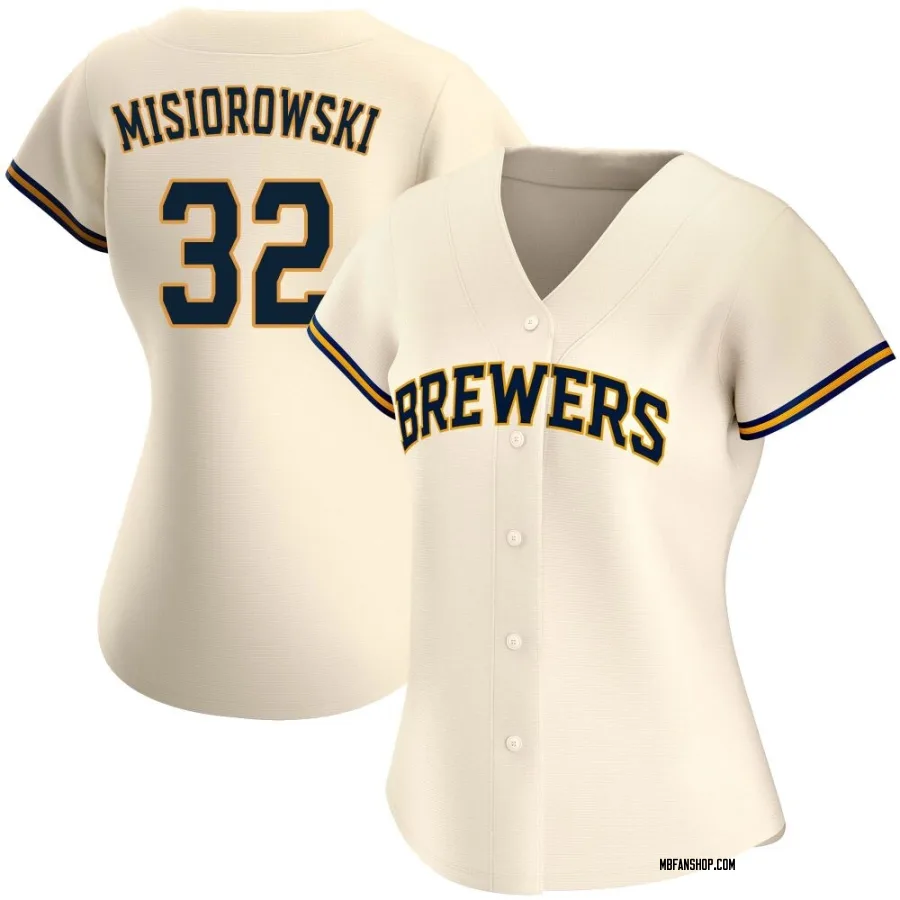 Replica Women's Jacob Misiorowski Milwaukee Brewers Home Jersey - Cream