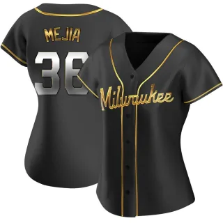 Replica Women's J.C. Mejia Milwaukee Brewers Alternate Jersey - Black Golden
