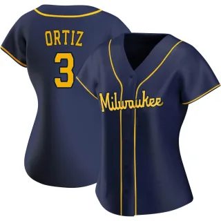 Replica Women's Joey Ortiz Milwaukee Brewers Alternate Jersey - Navy