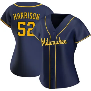 Replica Women's Kyle Harrison Milwaukee Brewers Alternate Jersey - Navy