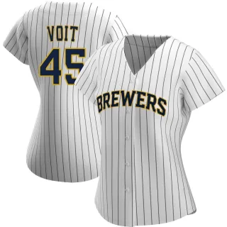 Replica Women's Luke Voit Milwaukee Brewers Alternate Jersey - White/Navy