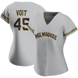 Replica Women's Luke Voit Milwaukee Brewers Road Jersey - Gray