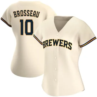 Replica Women's Mike Brosseau Milwaukee Brewers Home Jersey - Cream