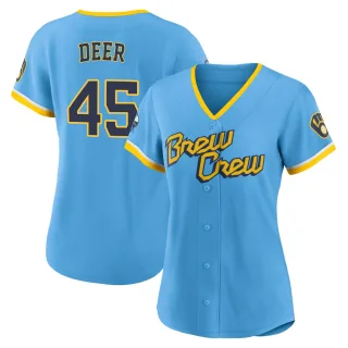 Replica Women's Rob Deer Milwaukee Brewers Powder 2022 City Connect Jersey - Blue