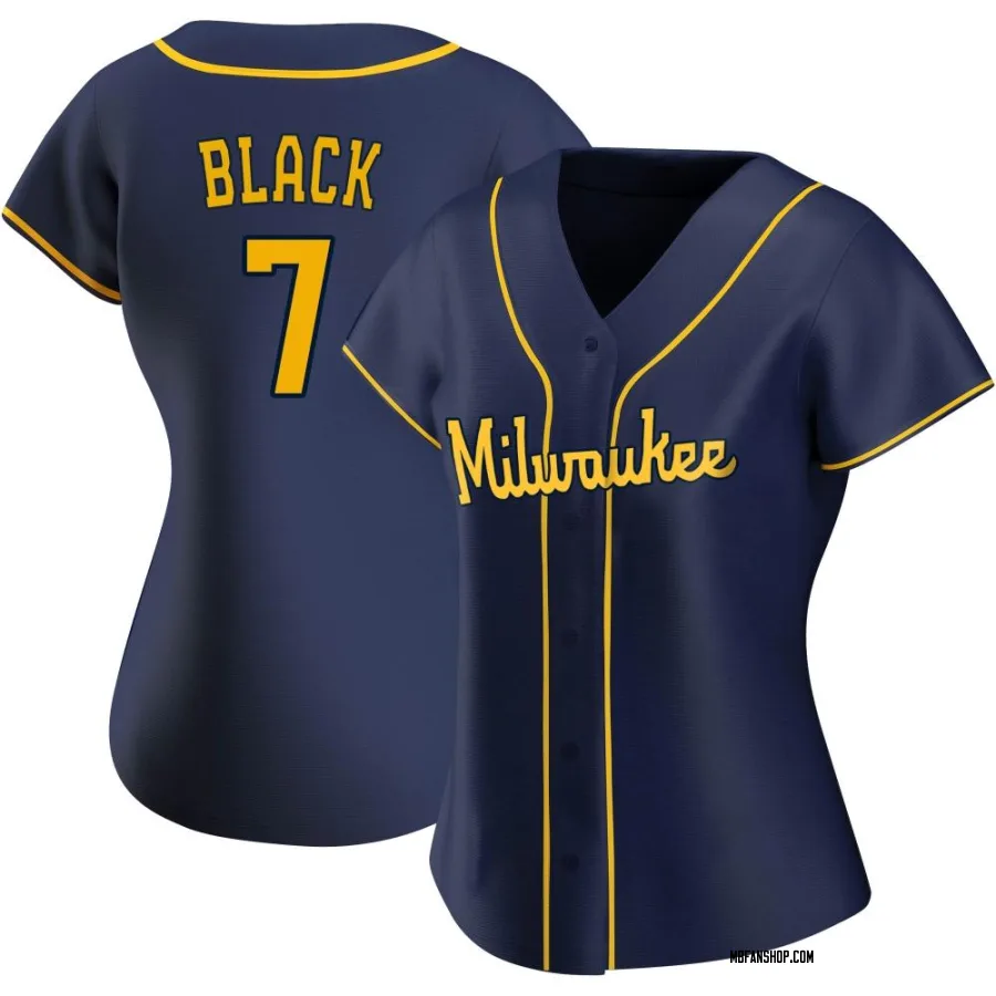 Replica Women's Tyler Black Milwaukee Brewers Alternate Jersey - Navy