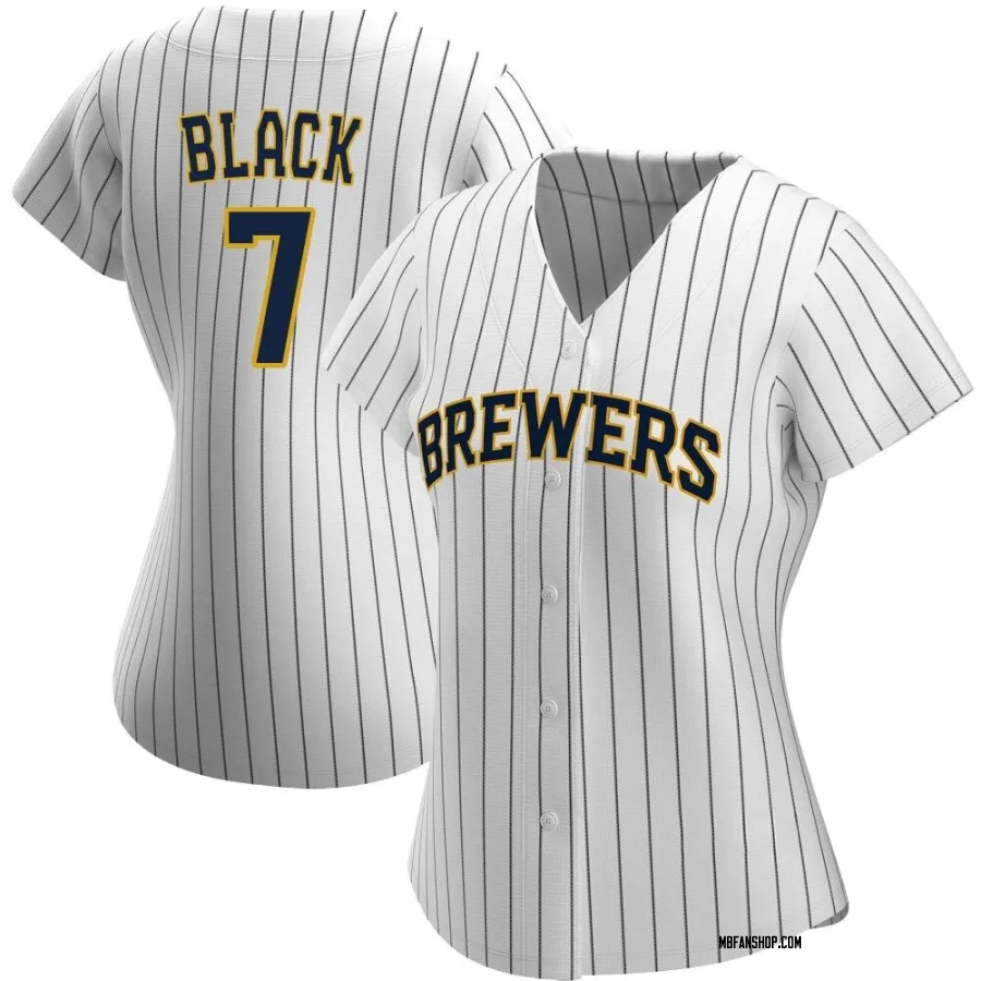 Replica Women's Tyler Black Milwaukee Brewers Alternate Jersey - White/Navy