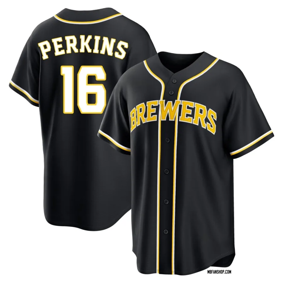 Replica Youth Blake Perkins Milwaukee Brewers Fashion Out Jersey - Black