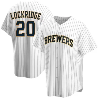 Replica Youth Brandon Lockridge Milwaukee Brewers Home Jersey - White