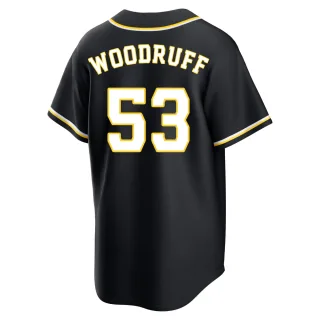 Replica Youth Brandon Woodruff Milwaukee Brewers Fashion Out Jersey - Black