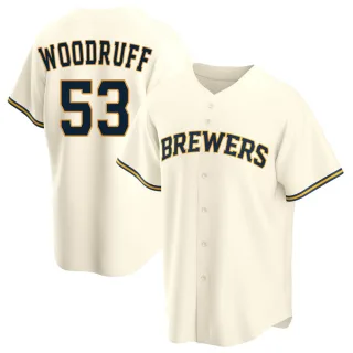 Replica Youth Brandon Woodruff Milwaukee Brewers Home Jersey - Cream