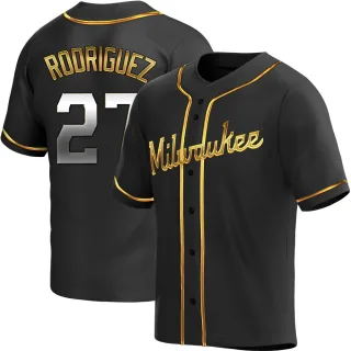 Replica Youth Carlos Rodriguez Milwaukee Brewers Alternate Jersey - Black Golden