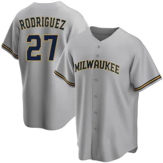 Replica Youth Carlos Rodriguez Milwaukee Brewers Road Jersey - Gray