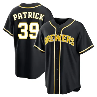Replica Youth Chad Patrick Milwaukee Brewers Fashion Out Jersey - Black