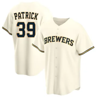 Replica Youth Chad Patrick Milwaukee Brewers Home Jersey - Cream