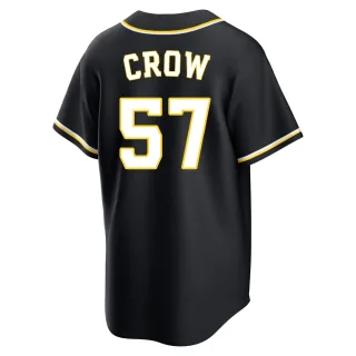 Replica Youth Coleman Crow Milwaukee Brewers Fashion Out Jersey - Black