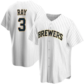 Replica Youth Corey Ray Milwaukee Brewers Home Jersey - White
