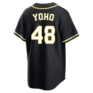 Replica Youth Craig Yoho Milwaukee Brewers Fashion Out Jersey - Black